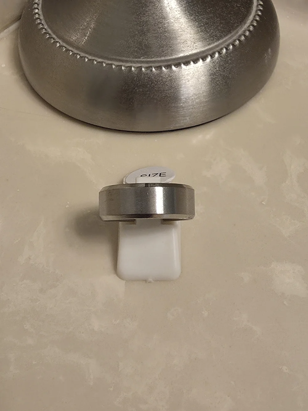Men's Brushed Silver Ring Band Size 9